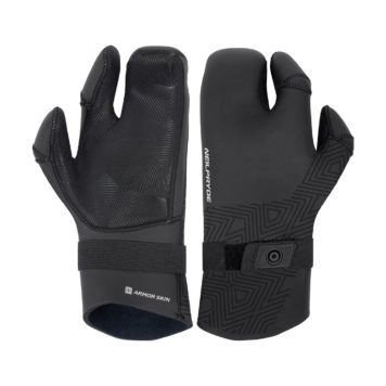 2020 Neil Pryde Armor Skin 5mm 3-Finger Kiteboarding Mitt Front and Back