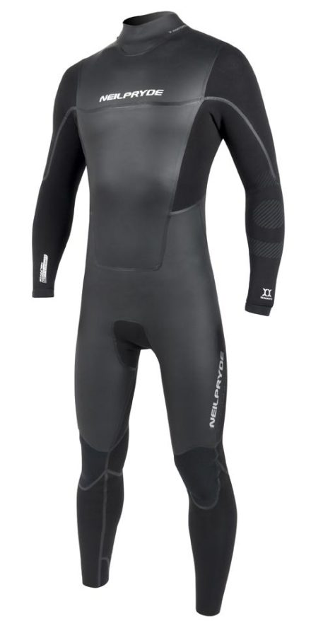 2019 Neil Pryde 5/4/3 Combat Backzip Kiteboarding Wetsuit Black Front