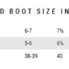2020 Mystic Kiteboarding Boot Sizing Chart