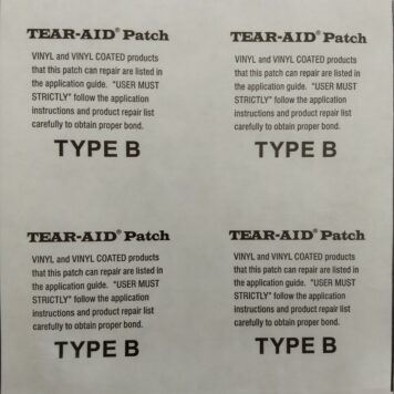 Tear Aid Type A Patch 6x3 - For Kite Bladders, Tents, Inflatables & More!
