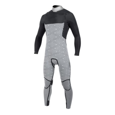 2020 Neil Pryde Mission 5/4 Frontzip Kiteboarding Wetsuit Navy/Ice Blue Front Inside
