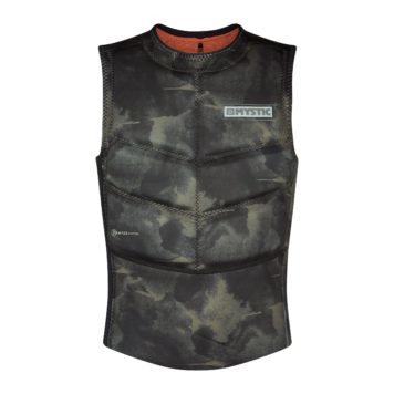 Mystic Majestic Kiteboarding Side Zip Impact Vest Brave Green Front