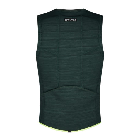 Mystic Majestic Kiteboarding Side Zip Impact Vest Dark Leaf Back
