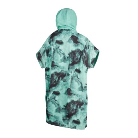 2020 Mystic Kiteboarding Changing Poncho Allover Print Black/Mint Back