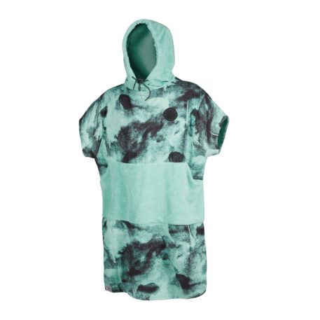 2020 Mystic Kiteboarding Changing Poncho Allover Print Black/Mint Front