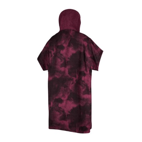 2020 Mystic Kiteboarding Changing Poncho Allover Print Oxblood Red Back
