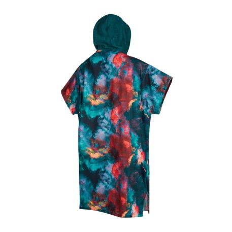 2020 Mystic Kiteboarding Changing Poncho Allover Print Teal Back