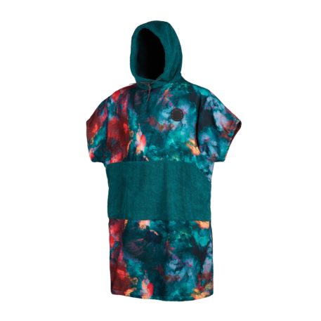 2020 Mystic Kiteboarding Changing Poncho Allover Print Teal Front