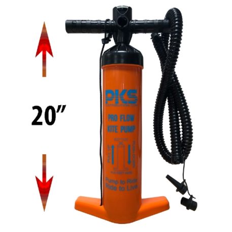 PKS Pro Flow V3 Kite Pump 20" for Kiteboarding SUP with measurement