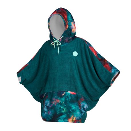 2020 Mystic Kiteboarding Womens Changing Poncho Teal Front