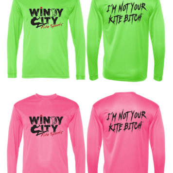 WindyCity Kite Sports Mens Long Sleeve "I'm Not Your Kite Bitch" Rashguard Both Colors