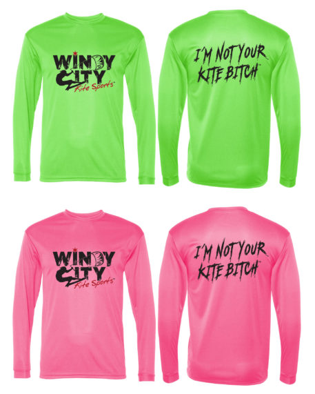 WindyCity Kite Sports Mens Long Sleeve "I'm Not Your Kite Bitch" Rashguard Both Colors