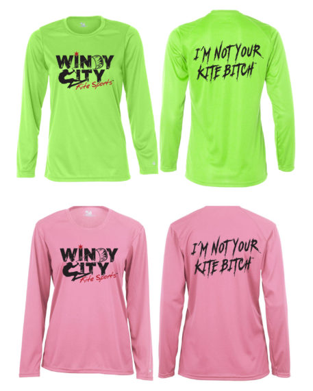 WindyCity Kite Sports Womens Long Sleeve "I'm Not Your Kite Bitch" Rashguard Both Colors
