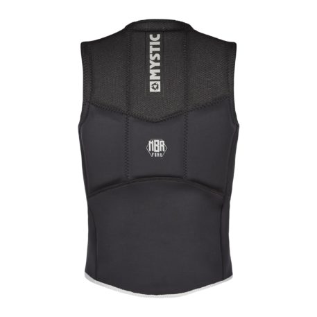 2021 Mystic Foil Kiteboarding Front Zip Impact Vest Black Back