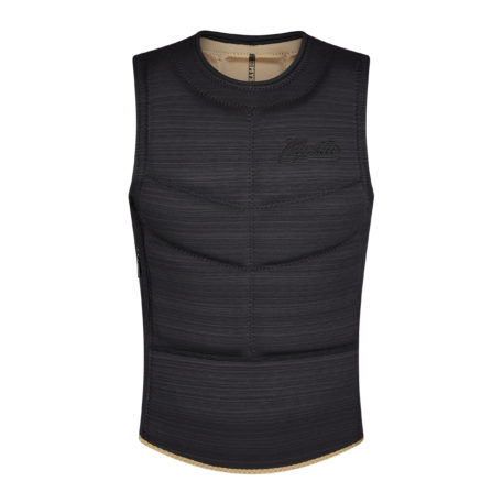 2021 Mystic Majestic Kiteboarding Side Zip Impact Vest Black Front