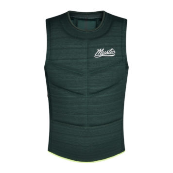 Mystic Majestic Kiteboarding Side Zip Impact Vest Dark Leaf Front
