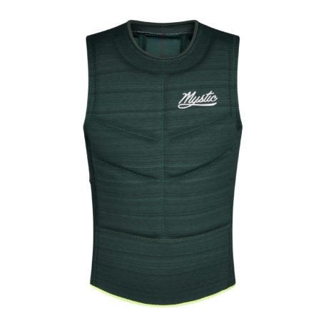 Mystic Majestic Kiteboarding Side Zip Impact Vest Dark Leaf Front