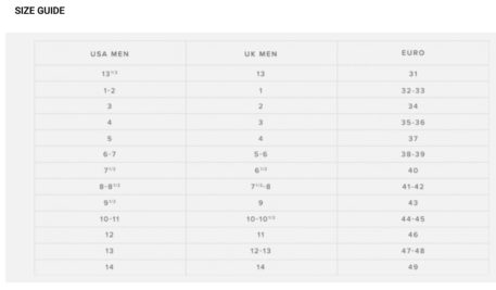 2021 Mystic Kiteboarding Boot Sizing Chart