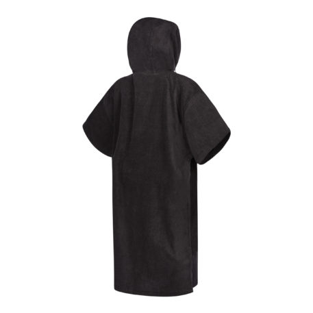 2021 Mystic Kiteboarding Changing Poncho Cotton Velour Black Back