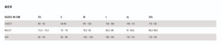 2021 Mystic Kiteboarding Apparel Sizing Chart