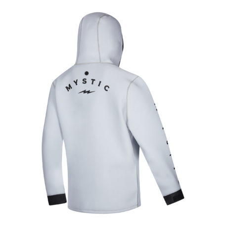 2021 Mystic The One Sweat 4mm Kiteboarding Hoodie White Back