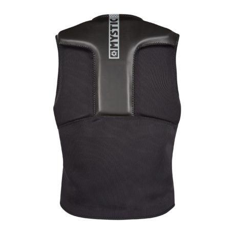 2021 Mystic Block Kiteboarding Front Zip Impact Vest Black Back