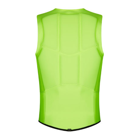 2021 Mystic Star Kiteboarding Front Zip Impact Vest Flash Yellow Back