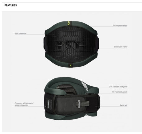 2021 Mystic Warrior X Kiteboarding Waist Harness Features