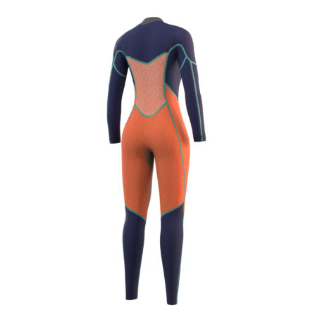 2021 Mystic Womens Jayde Double Front Zip 5/4 Kiteboarding Wetsuit Inside Back