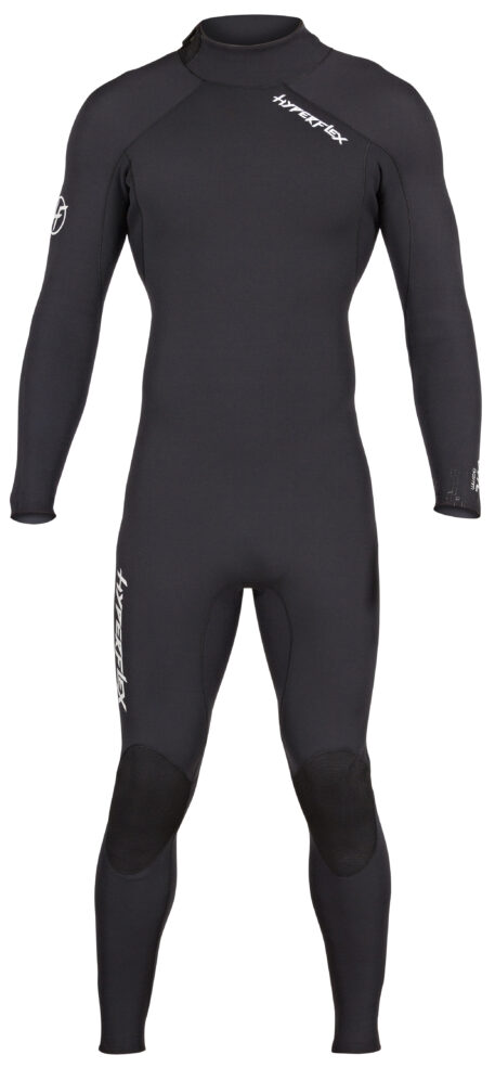 Hyperflex VYRL Back Zip 5/4 Kiteboarding Wetsuit Black Front