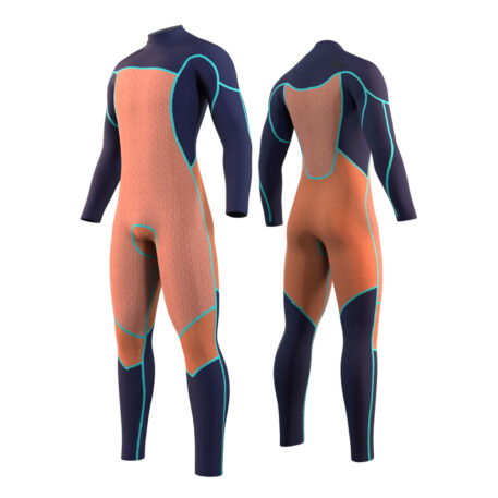 Mystic Majestic Back Zip 5/3 Kiteboarding Wetsuit, Night Blue, S - Image 2