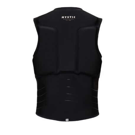 2024 Mystic Block Front Zip Kiteboarding Impact Vest Black Back