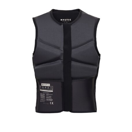 2024 Mystic Block Front Zip Kiteboarding Impact Vest Black Front Inside