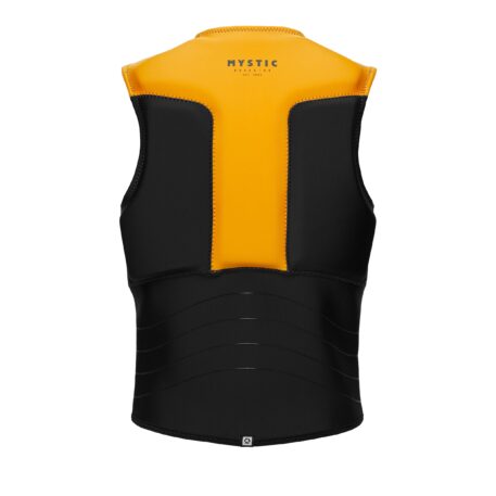 2024 Mystic Block Front Zip Kiteboarding Impact Vest Retro Orange Back