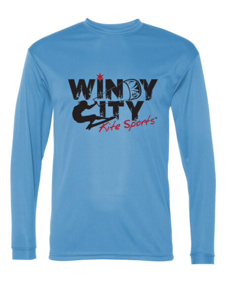 WindyCity Kite Sports Mens Long Sleeve "I'm Not Your Kite Bitch" Rashguard Columbia Blue