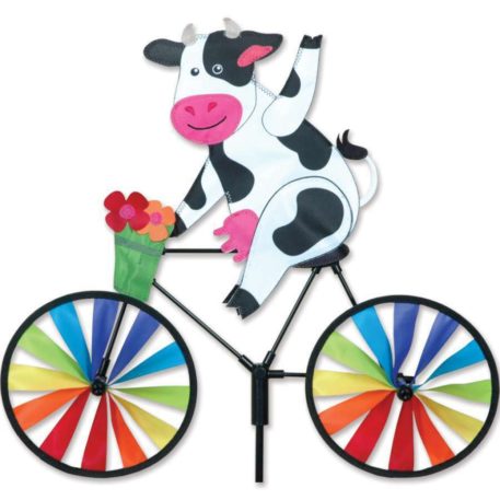 20" Cow Bicycle Yard Garden Ground Wind Spinner