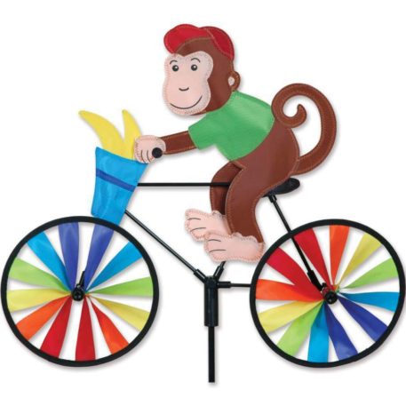 20" Monkey Bicycle Yard Garden Ground Wind Spinner
