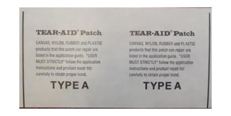 Tear Aid Type A 6"x3" Kitesurfing Kite Bladder Patch or Repair Most Anything
