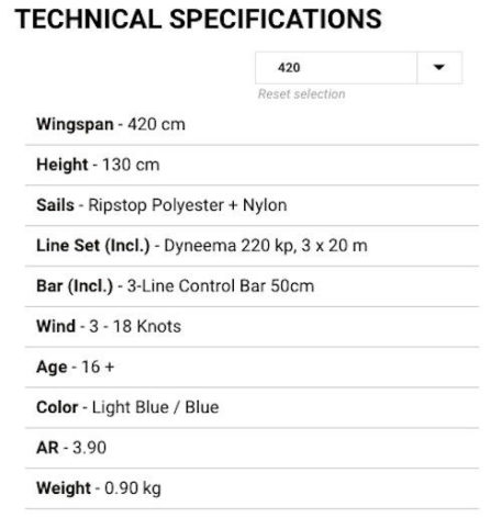 HQ4 Hydra 420 Kiteboarding Closed Cell Foil Water Trainer Kite 4.2m - Image 6