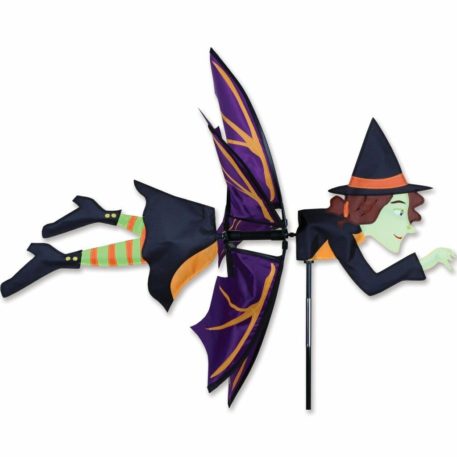 Halloween Flying Witch Yard Garden Ground Wind Spinner