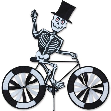 Halloween Skeleton 30" Bicycle Yard Garden Wind Spinner