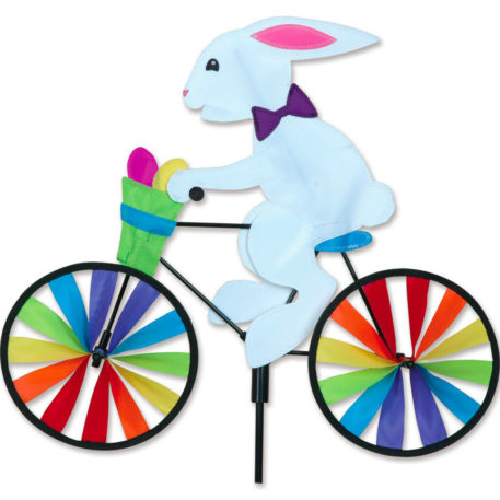 Easter 20" Bunny Bicycle Yard Garden Ground Wind Spinner