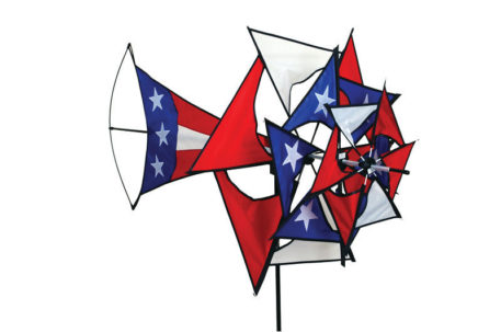 Patriotic Large Windmill Garden Ground Wind Spinner