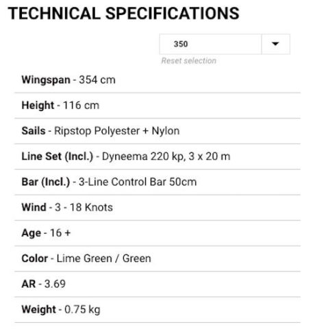 HQ4 Hydra 350 Kiteboarding Closed Cell Foil Water Trainer Kite 3.5m - Image 5