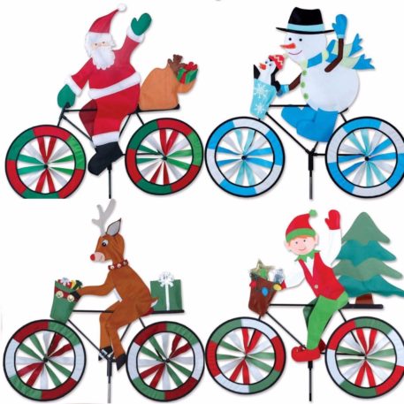 Christmas Winter Holiday Bicycle Wind Spinners by Premier Kites & Design