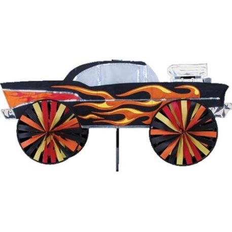 28" 57 Chevy Hot Rod Car Yard Garden Ground Wind Spinner