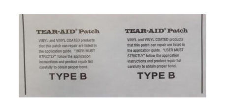 Tear Aid Type B 6"x3" Vinyl Repair Patch